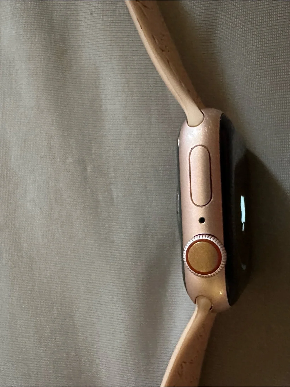 Apple Watch with Tan Floral-Embossed Leather Band